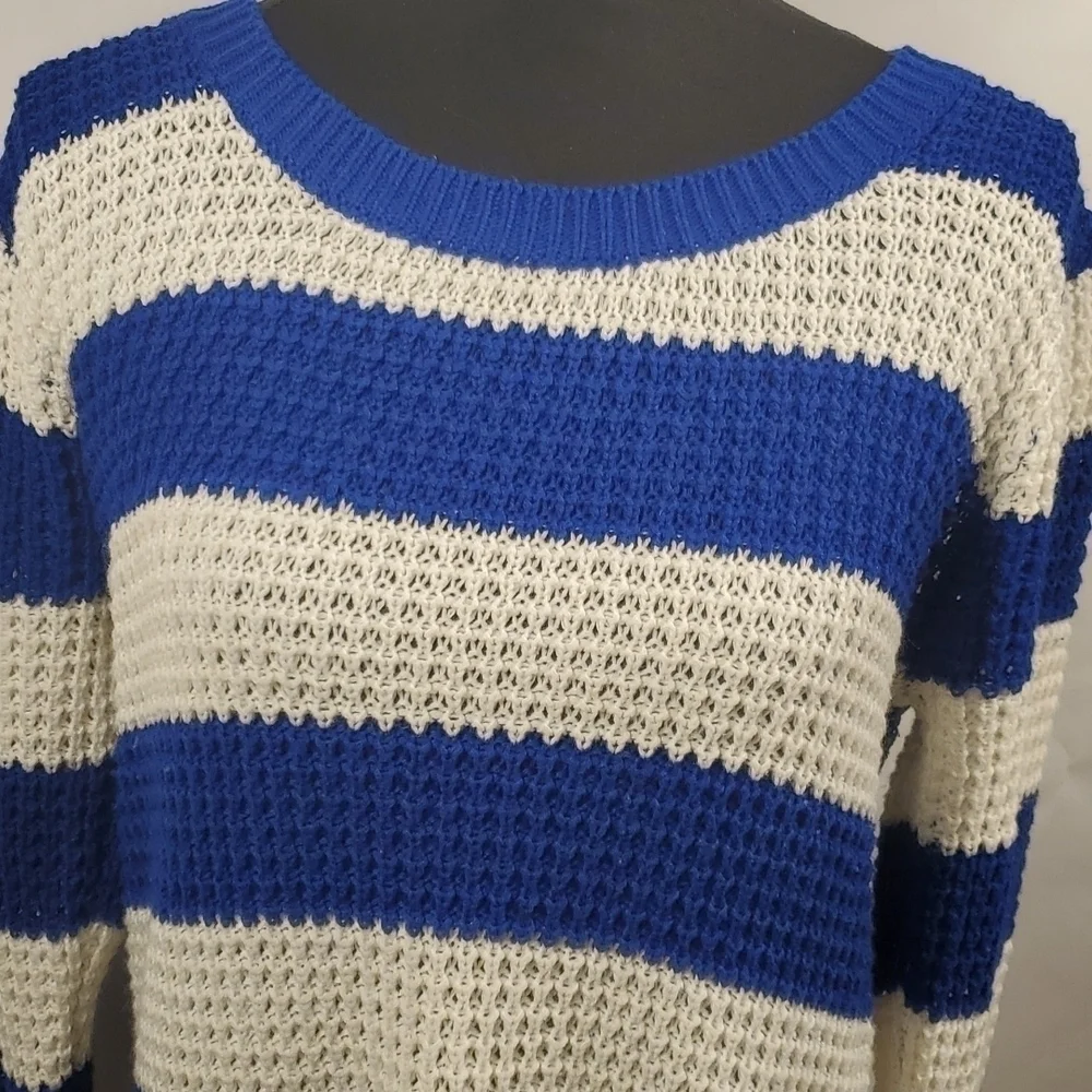 Bobbie & Brooks Ruby Navy cream stripes Sweater Size 2XL